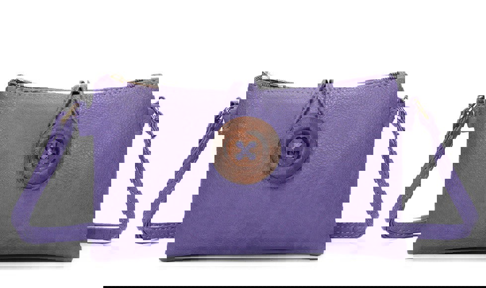 Kitise Big Button Slim Handbag Crossbody Bag