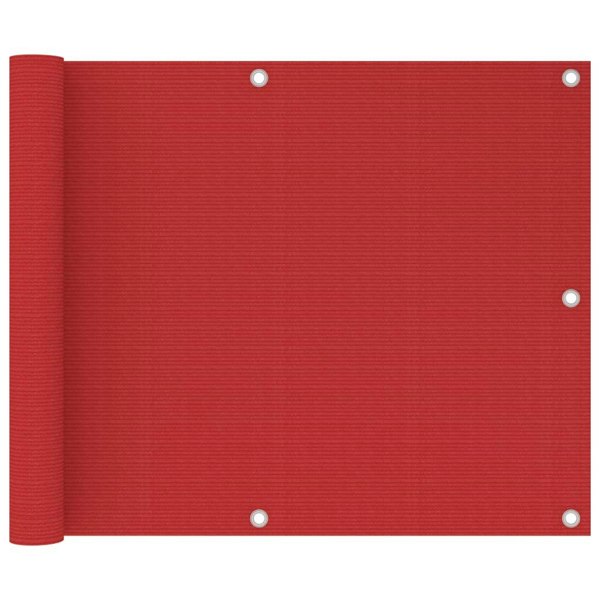 Berkfield Balcony Screen Red 75x600 cm HDPE