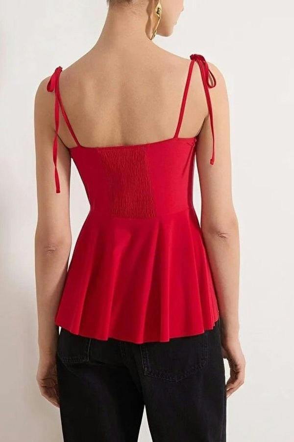 WOVCOR Knitted Blouse with Chest Detail