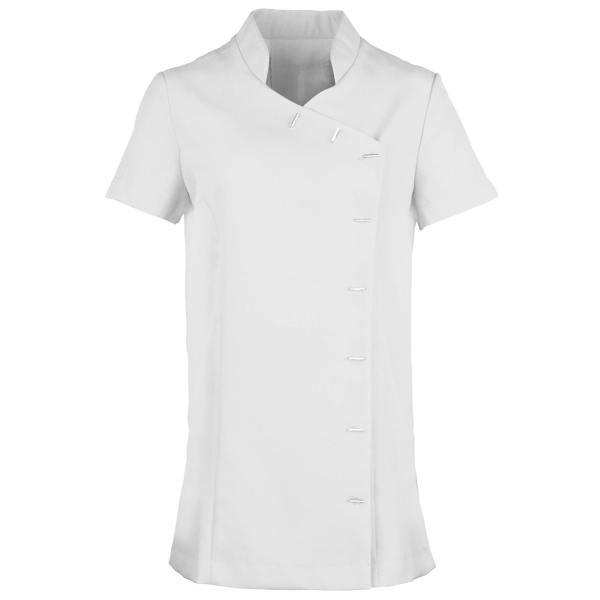 Premier Womens/Ladies *Orchid* Tunic / Health Beauty & Spa / Workwear (Pack of 2) - White