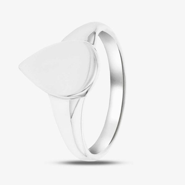 T. H. Baker Sterling Silver Teardrop Signet Ring 8.81.0330