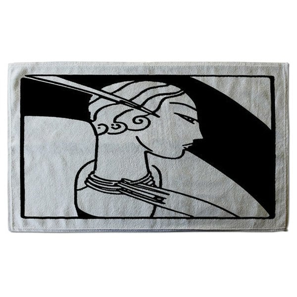 Benjamin Tate Design Art Deco Woman (Bath Towel)