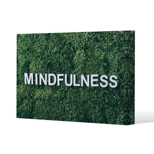 Benjamin Tate Design Wellness Mindfulness Slim Style Canvas Print  90x120cm , 15mm Slim Real wood.