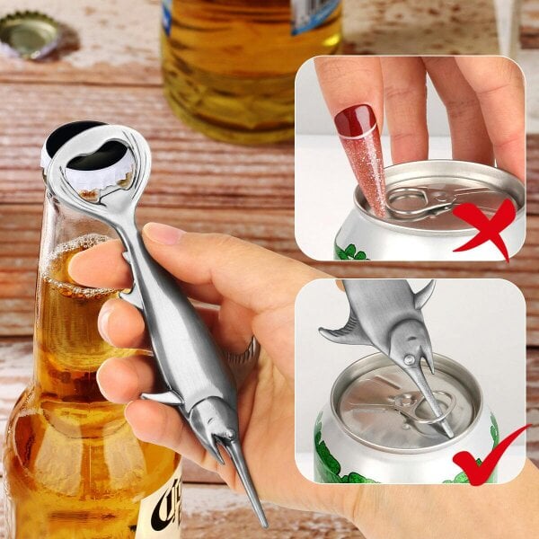 Swordfish Bottle Opener – Metal Beer Opener for Home Bars