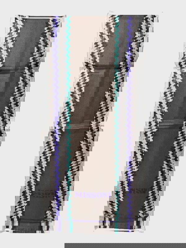 Missoni ZigZag Logo Scarf Grey Purple
