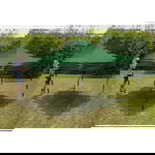 3x3m Pop-Up Gazebo - GREEN Heavy Duty Frame & Water Resistant - Garden Pavillion - LoopsDirect