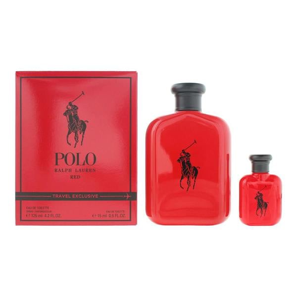 Ralph Lauren Polo Red Eau de Toilette 125ml + Eau de Toilette 15ml Gift Set for Him