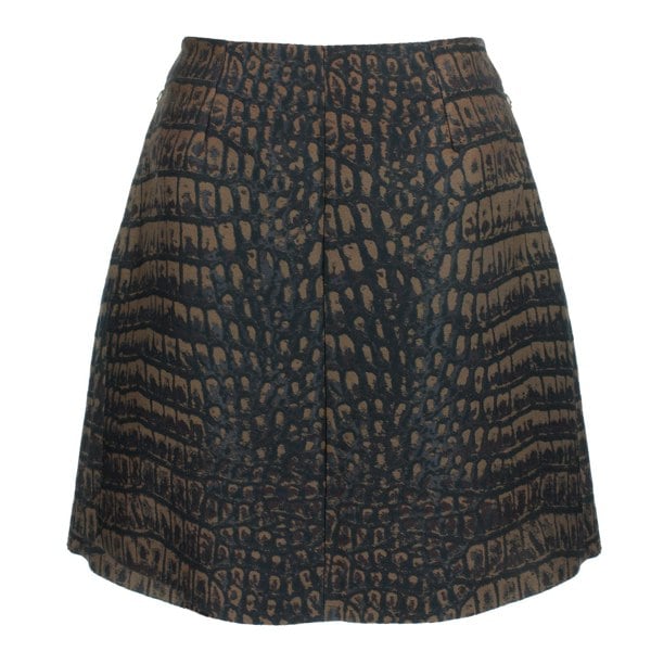 Stella McCartney luxurious mini skirt in a crocodile patterned Jacquard fabric