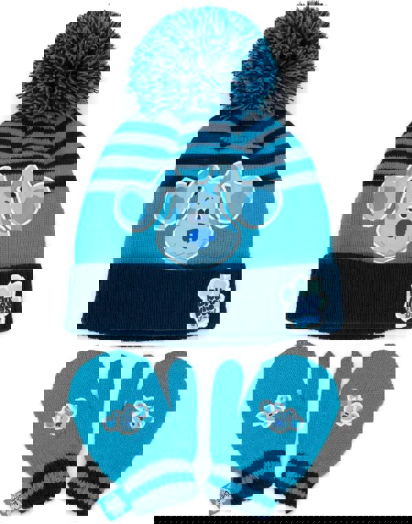 Blue's Clues & You! Unisex Kids Blue Beanie and Gloves Set (One Size)