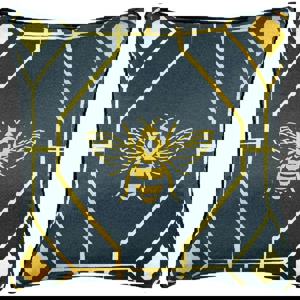 Furn Bee Deco Geometric Cushion Cover - Navy