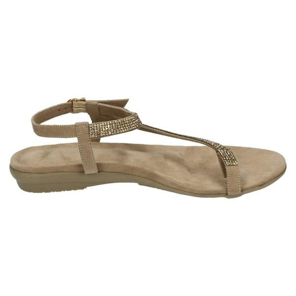 Leather Collection Ladies Leather Collection Y Strap Toe Loop Sandals