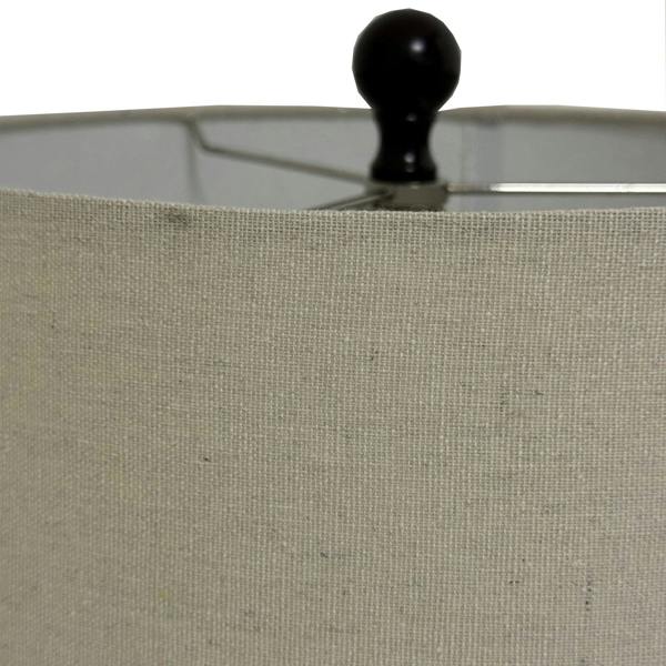 Sepia Shadows Squat Table Lamp With Linen Shade