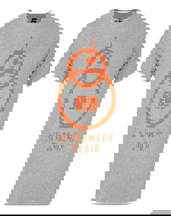 Star Wars Mens Grey Bb-8 Short Sleeved T-Shirt