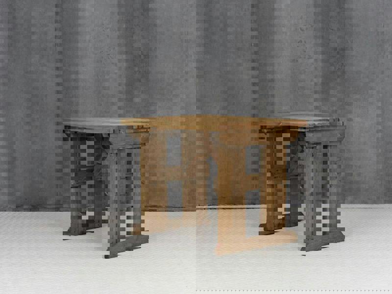 Hollies Wooden Garden Table – Rustic Finish Outdoor Picnic Dining Desk for Gardens, Patios, and Backyards