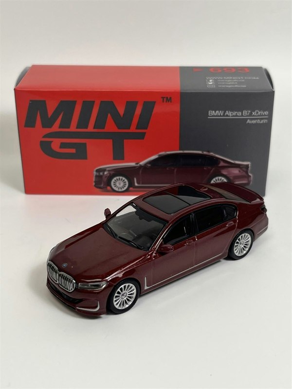 Mini GT BMW Alpina B7 xDrive Aventurin Red LHD 1:64 Scale Mini GT MGT00693L