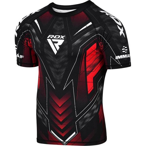 RDX Sports COMPRESSION SHIRT HALF SLEEVES IMMAF-1-RED