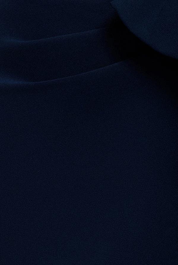 One Shoulder Cowl With Bow Detail Maxi Dress - Navy Blue DR4606