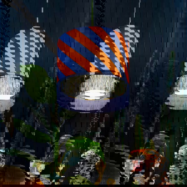 love frankie Helter skelter lampshade with fringing in peach fuzz