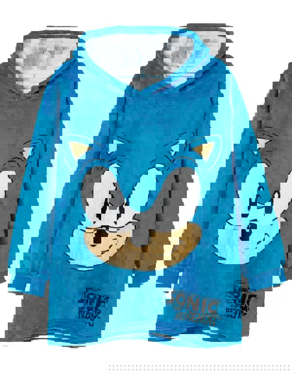 Sonic the Hedgehog Boys Blue Blanket Hoodie (One Size)
