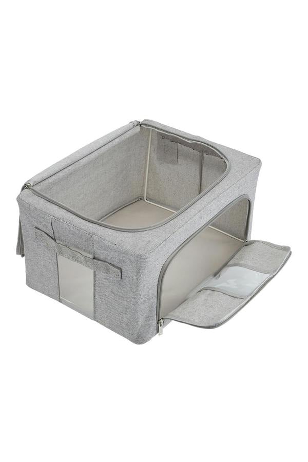 Living and Home 100/66/24 L Metal Frame Storage Box Wardrobe Storage Basket Baby Clothing Storage Box