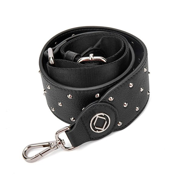 KeriKit England Stevie Silver Studded Leather Strap - Black