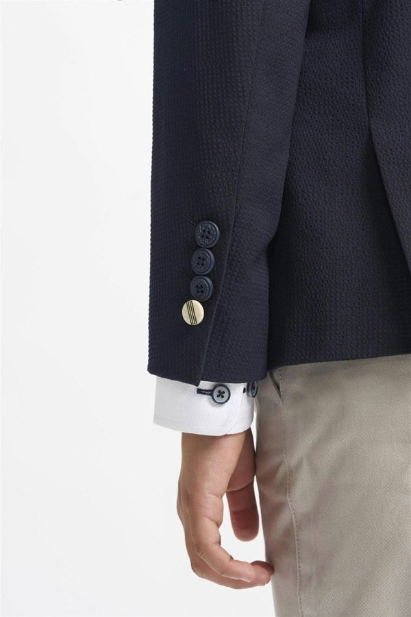 Boys Siren Navy Blazer Cuff Detail