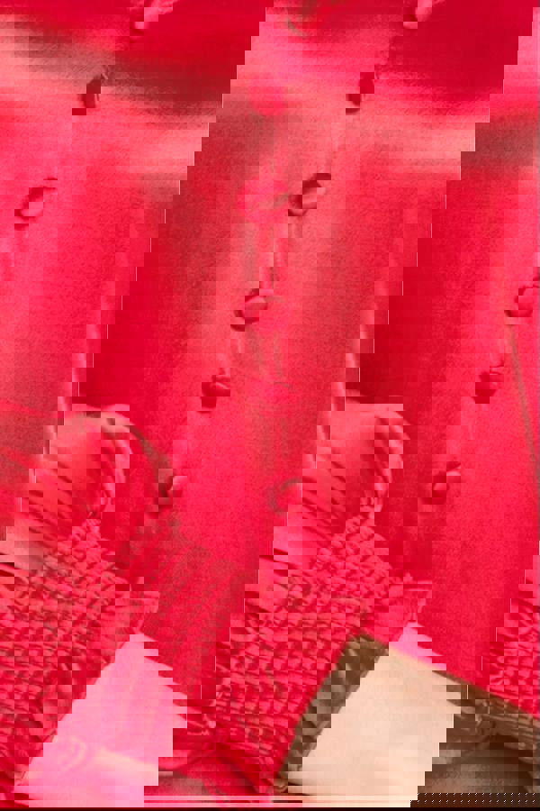 Satin Viscose Front Split Maxi - Red DR3862