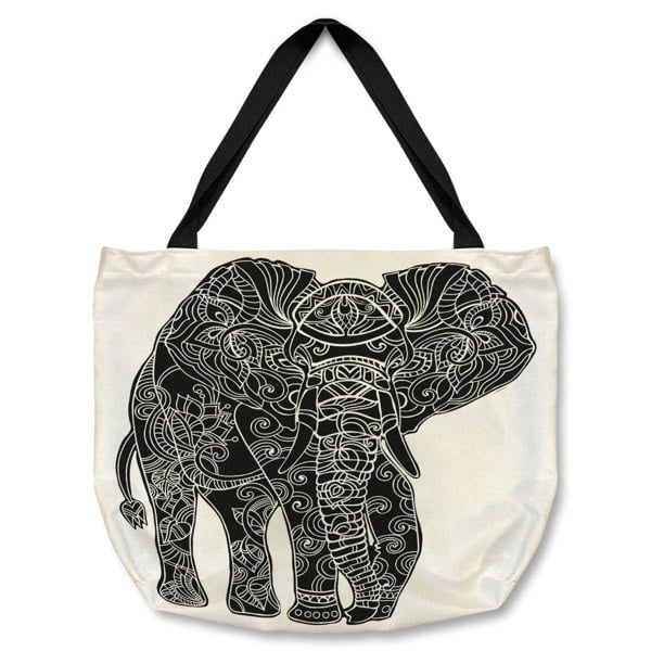 Benjamin Tate Design Elephant Silhouette Tote bag
