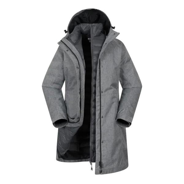 Mountain Warehouse Womens Alaskan Long 3 In 1 Jacket - Dark Grey