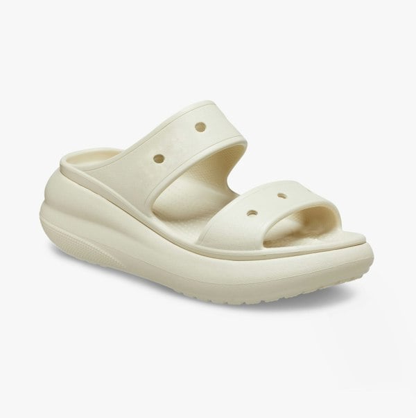 Crocs 207670-2Y2 CRUSH SANDAL Womens Platform Sliders Bone