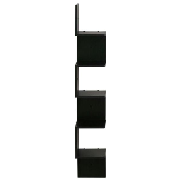 WALPLUS 5 Tier Wall Mount Floating Corner Square Shelf, Espresso perfect for organized storage and display