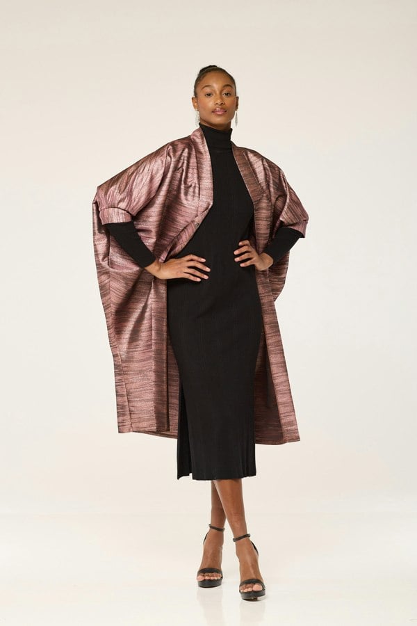 Lioness by TF Sand Storm Midi Kimono Jacket - Rose