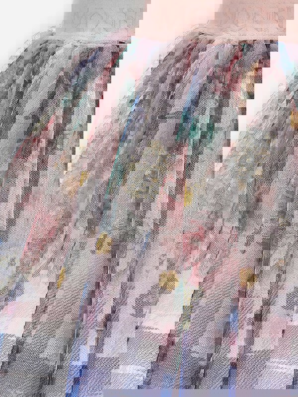 Monnalisa Girls Baroque Floral Skirt in Multicolour