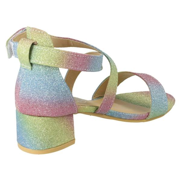 Spot On Girls Spot On Heeled Glitter Sandals H1125