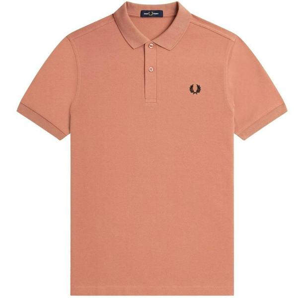 Fred Perry Mens Double Tipped Collar Polo Shirt - Peach - 