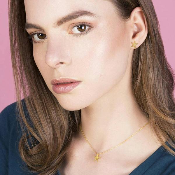 Gold Starfish Pendant Necklace - namana.london
