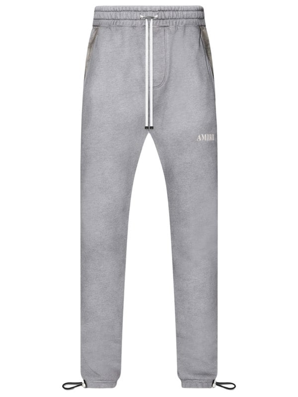 Amiri Aged Puff Logo Sweat Pants – Grey