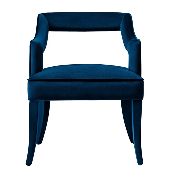 Furniture Edit Tiffany Navy Velvet Dining Chair