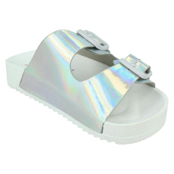 Pineapple Girls Pineapple Hologram Mule Sandals/Sliders H1119