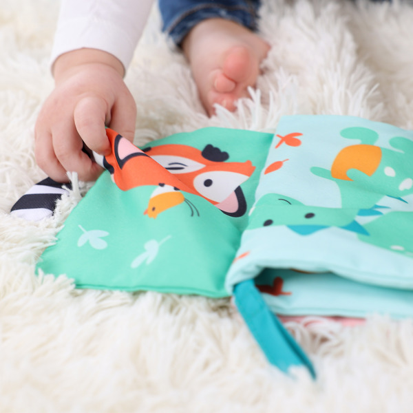 SES Creative Sensory animal tails cloth book