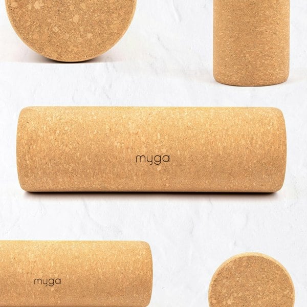 Myga Natural Cork Fascia Massage Roller Available in 10 x 30cm and 15 x 45cm