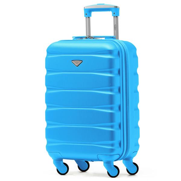 Flight Knight 55x35x20cm Cabin Carry Bag Hard Shell Suitcase 100+ Airline Approved