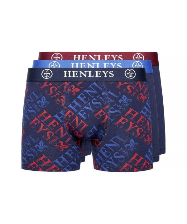 Henleys Rutlers Boxers 3pk Assorted