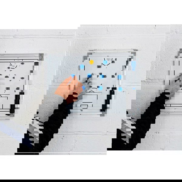 45 x 30cm Magnetic Double Sided Football Tactics Board - Wall Mounted Markers