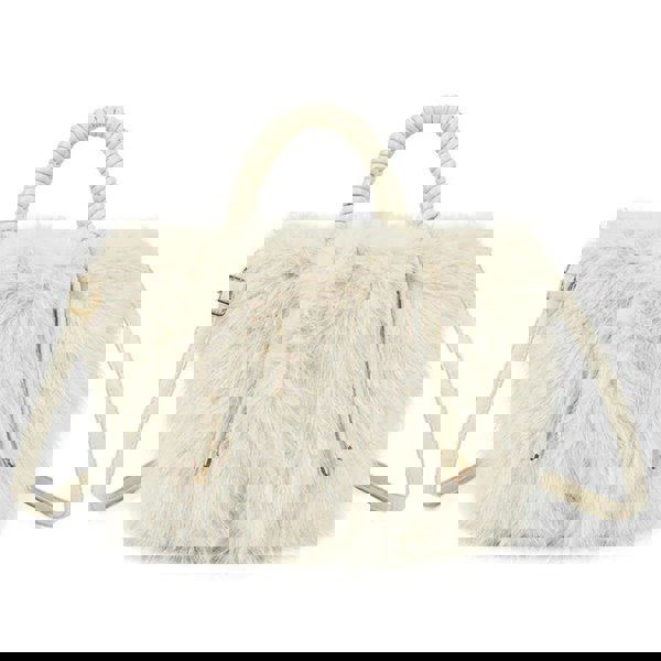 Love EMVY Teddy Grab Shoulder Bag with Silver Sparkle