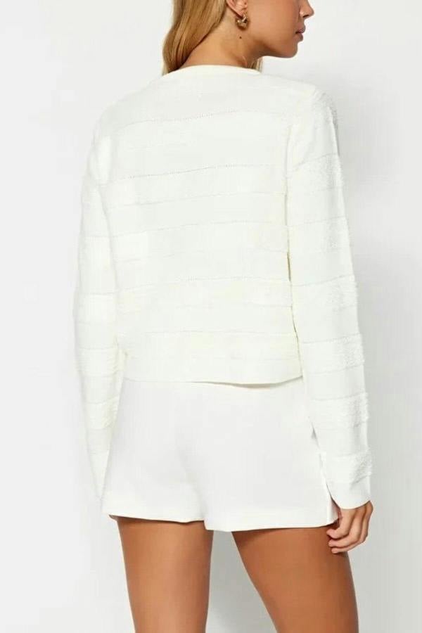 WOVCOR Crew Neck Knit Cardigan