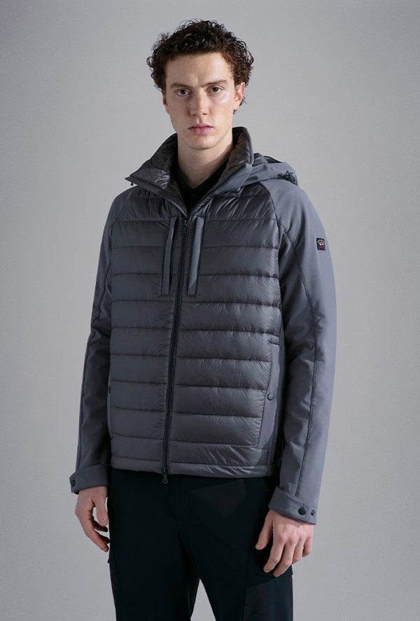 Paul & Shark Men's Save The Sea Re-Shark Shell Hybrid Jacket - Grey