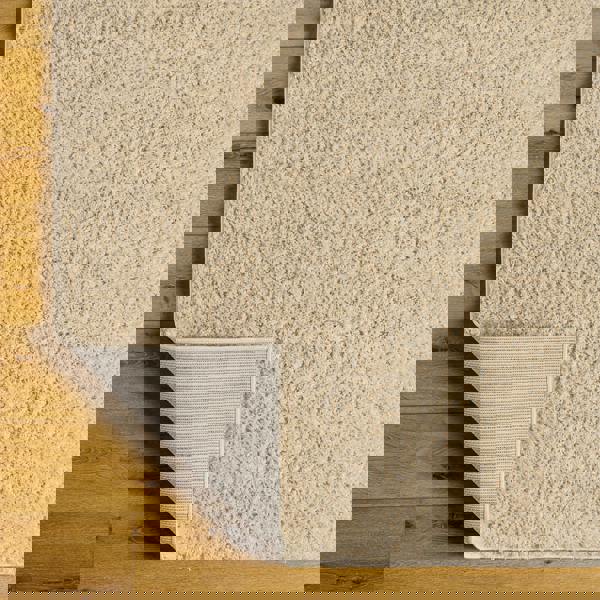 Livabliss Moda Shag-Solid Color Beige Plush Soft Pile Rug