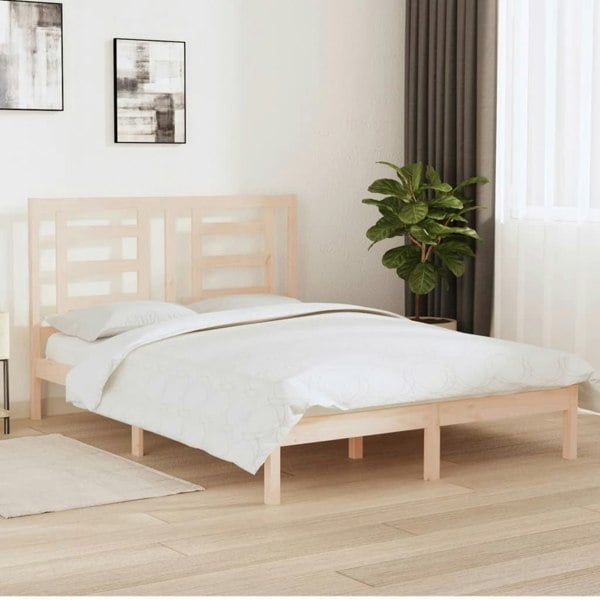 Berkfield Bed Frame Solid Wood Pine 150x200 cm King Size