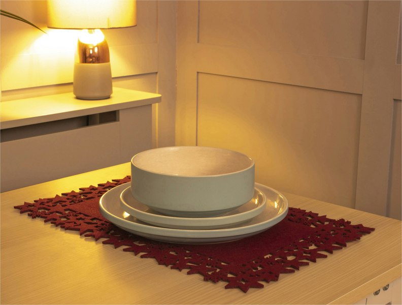 St Helens Felt Table Mats (Pair), Maroon